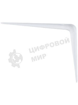 Кронштейн угловой с ребром Сибртех 175 х 225 мм, белый
