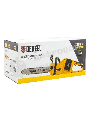 Цепная пила аккумуляторная бесщет. Denzel RCS400-36, Li-ion, 36 В, 4 А·ч, шина 400 мм/58610