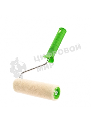 Валик Сибртех велюр с ручкой,140 мм,ворс 2 мм, D - 36 мм