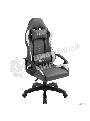 Игровое кресло Defender Chromos серый/белый, класс 2, PU
