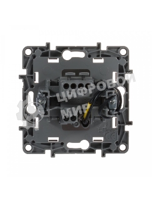 Механизм выключателя 1-кл. СП Etika 10АX с подсветкой/индикацией безвинт. зажимы бел. Legrand 672203