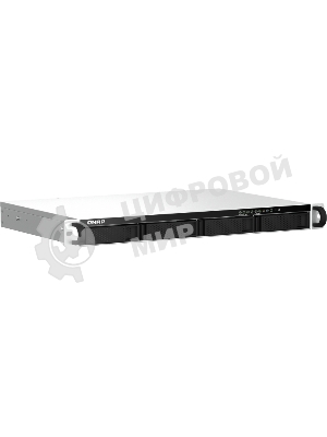 Сетевое хранилище SMB QNAP TS-464eU-8G NAS 4 HDD trays, rackmount 1U, 1 PSU. 4-core Intel Celeron N5105/N5095 2.0-2.9 GHz, 8 Gb RAM, 2x2.5GbE, 2xUSB 3.2 Gen 2 (10Gbps), 2xUSB 2.0, 1xHDMI, 2xM.2 PCIe Gen 3 x1 slots, W/o rail kit RAIL-B02