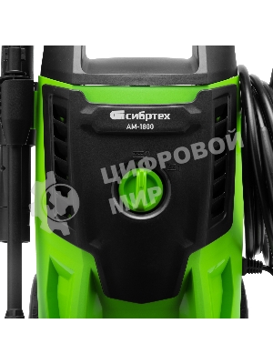 Моечная машина высокого давления Сибртех АМ-1800, 1800 Вт, 140 бар, 350 л/ч, колесная