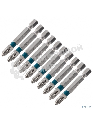 Набор бит Gross PZ2х50, сталь S2, 10 шт.