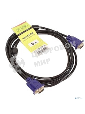 Кабель соединительный SVGA (15M/M) 3 м 2 фильтра TV-COM QCG120H-3M