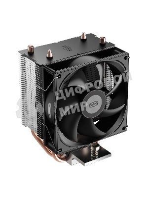 Кулер для процессора PCCooler R200 S115X/1200/1700/AM4/AM5 (TDP 110W, 90мм Non LED Fan, 2 тепловые трубки 6мм, 2200RPM, 28,3dBa)