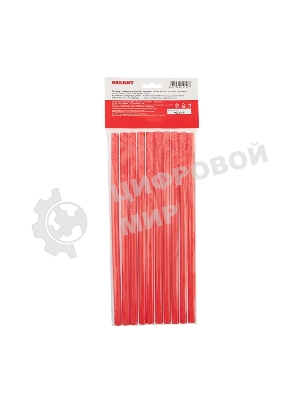Клеевые стержни Rexant, Ø11 мм, 270 мм, красные, 10 шт., хедер