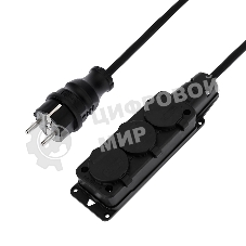 Удлинитель-шнур на рамке Rexant КГ 3х1.5, 30 м, 3 гнезда, морозостойкий, с/з, 16 А, 3500 Вт, IP44 (Сделано в России)