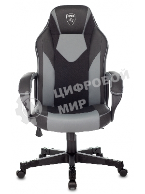 Кресло Бюрократ Zombie GAME 17 черный/серый, экокожа, 120 кг, механизм качания