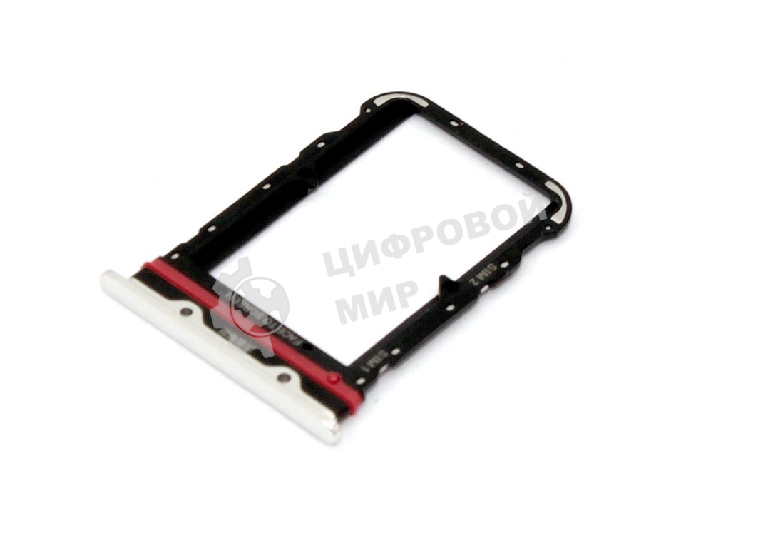 Лоток для SIM-карты Xiaomi Mi Note 10 серебристый
