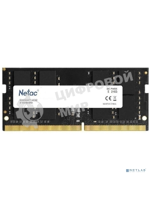 Оперативная память NETAC Basic, DDR4, 16GB (1x16GB), 2666MHz, CL19, SO-DIMM