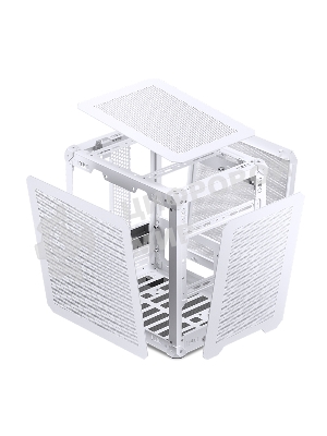 Компьютерный корпус без блока питания Case JONSBO C6, Mini-Tower, no fan, 1xUSB-A 3.2 + 1xUSB-C 3.2, mATX, mITX White