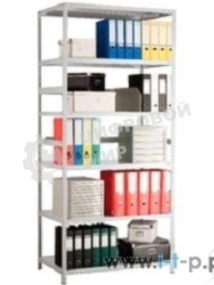 Металлические стеллажи Стеллаж MS 200/100х30/6 (Размеры внешние (ВхШхГ) 2000х1000х300 мм, 6 полок, с единой стойкой)