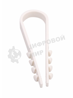 Дюбель-хомут нейлоновый Rexant 5-10 мм, белый, упаковка 100 шт.