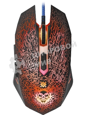 Мышь проводная Defender Shock GM-110L черный, 3200 dpi, USB, кнопки - 6