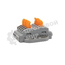 Клемма СМК Rexant проходная 4 полюса, с монтажной площадкой (0,08-4 мм²), серый (блистер 5 шт./уп.)