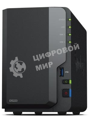 СХД настольное исполнение SYNOLOGY 2BAY NO HDD DS223