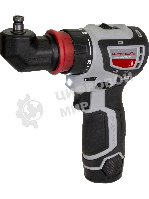 Дрель-шуруповерт ИНТЕРСКОЛ ДА-10/12В 36, 12 В, 2 Ач, 36 Нм, бесщеточный