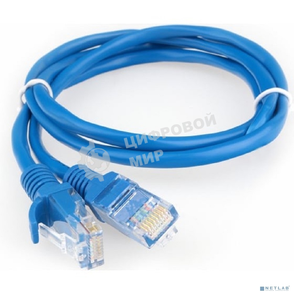 Патч-корд CCA light UTP Гарнизон PC-UTP-5e-1-B cat.5e, 1м, литой, многожильный синий
