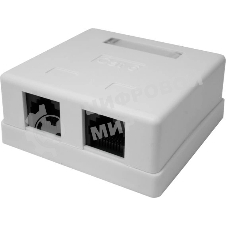 Компьютерная розетка 8P8C (RJ-45), UTP, Cat.6, 2 порта