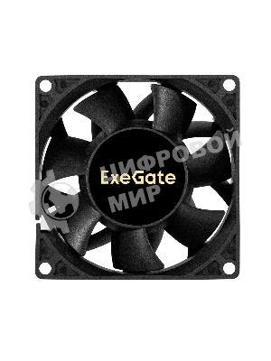 Вентилятор для корпуса ExeGate EX08038S3P-24 черный, 80 мм, 4500 об/мин, 43.2 дБ, 3 pin