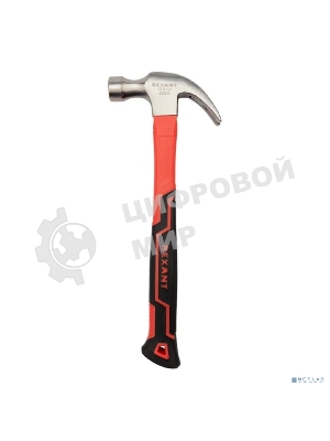 Молоток-гвоздодер Rexant с фибергласовой рукояткой 450 г