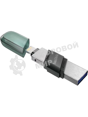 Флешка USB Sandisk 256Gb iXpand Flip SDIX90N-256G-GN6NE USB3.1 зеленый/серебристый