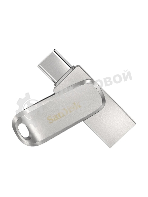 Флешка USB Sandisk Ultra Dual Luxe (SDDDC4-032G-G46), 32Gb, USB 3.2 Gen 1/Type-C, R/W 150/40, серебристый