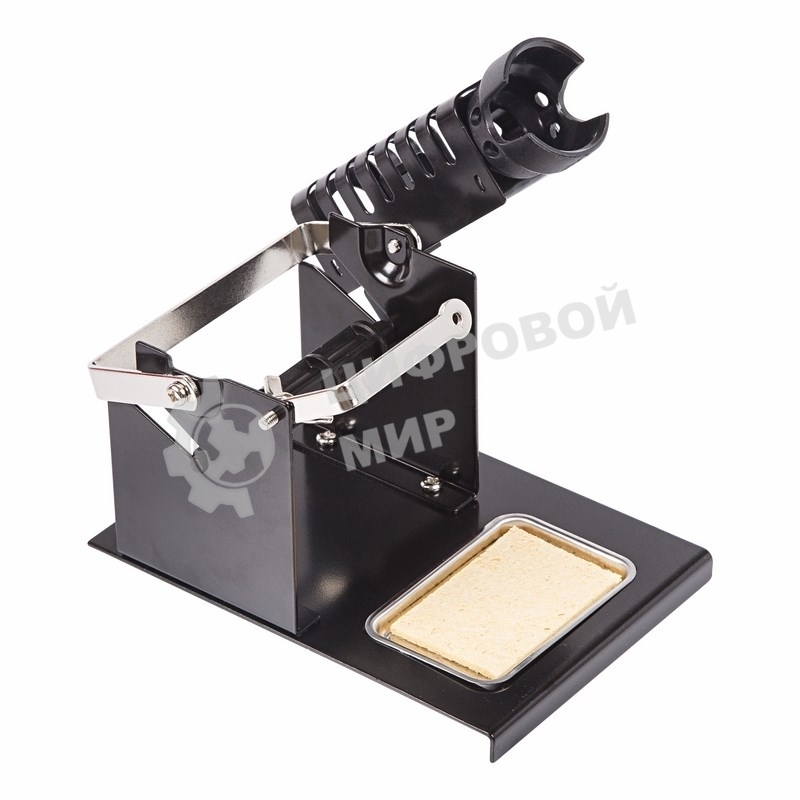 Подставка под паяльник Rexant, металл, держатель припоя, ниша, губка