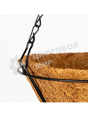 Кашпо подвесное Palisad с вкладышем из коковиты, конус, диаметр 25 см