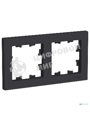 Рамка 2-м AtlasDesign универс. карбон SchE ATN001002