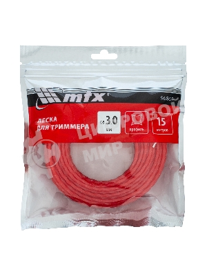Леска для триммера MTX витой квадрат 3,0 мм х 15 м