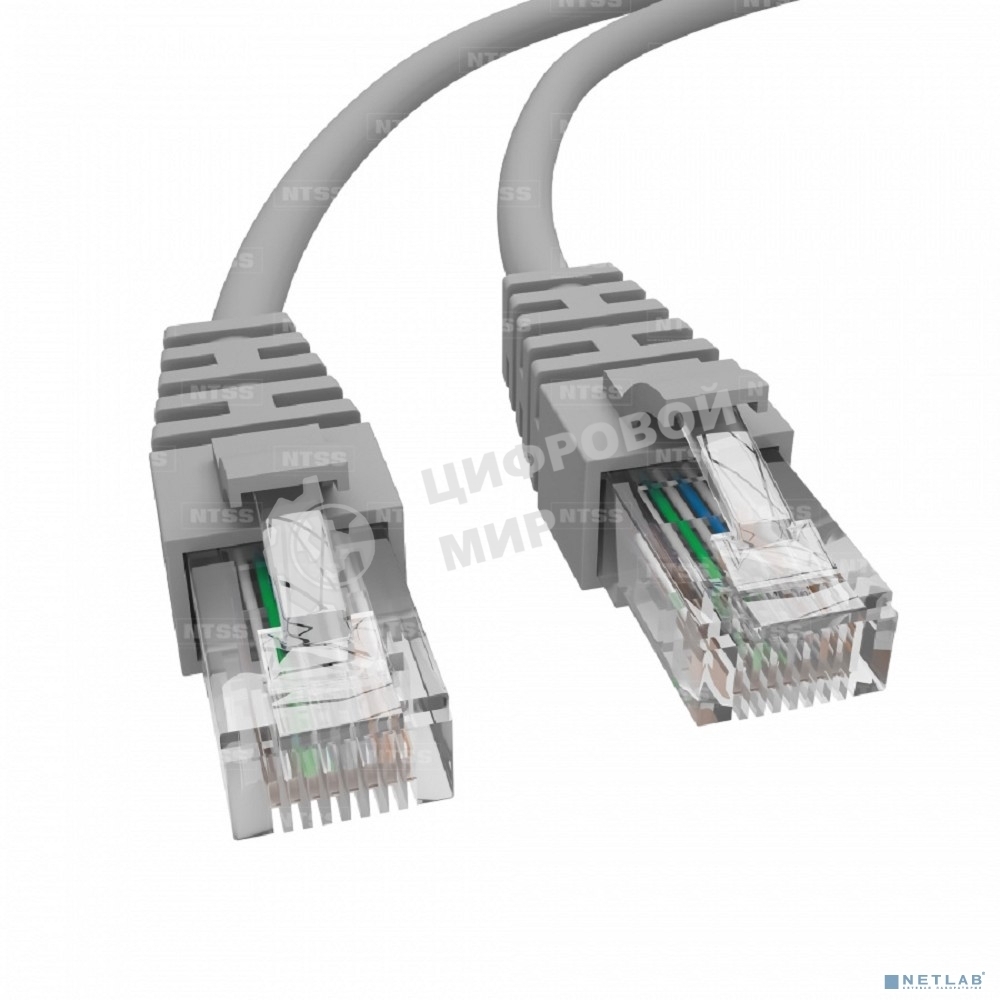 Патч-корд NTSS PREMIUM 2xRJ45/8P8C, T568B UTP CAT5e LSZH 10 метров, серый NTSS-PC-PM-UTP-RJ45-5e-10.0-LSZH-GY