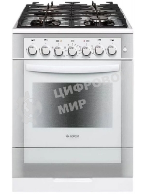 Плита комбинированная Gefest ПГЭ 6502-02 0042 белый, конфорок 4 газовых, духовка 55 л, 60 см x 85 см x 60 см
