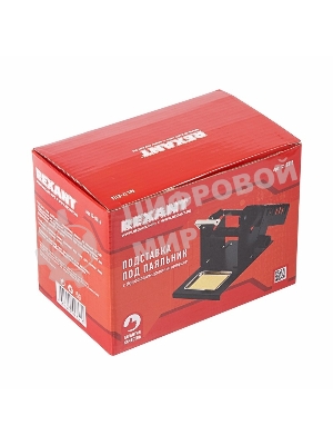 Подставка под паяльник Rexant, металл, держатель припоя, ниша, губка