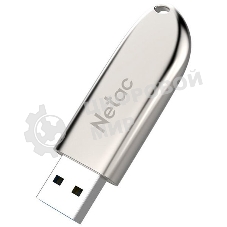 Флешка USB Netac U352 (NT03U352N-064G-20PN), 64Gb, USB 2.0, R/W 50/15, серебристый