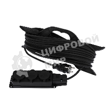 Удлинитель-шнур на рамке Rexant КГ 3х1.5, 20 м, 3 гнезда, морозостойкий, с/з, 16 А, 3500 Вт, IP44 (Сделано в России)