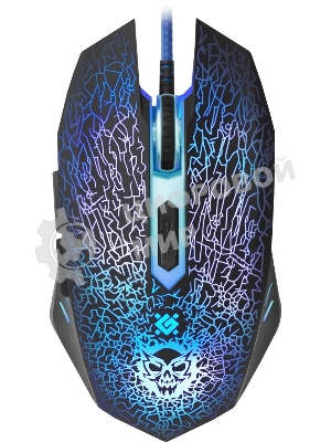 Мышь проводная Defender Shock GM-110L черный, 3200 dpi, USB, кнопки - 6