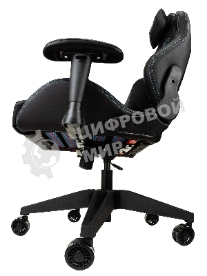 Кресло Knight Outrid Smile черный, экокожа, 120 кг, механизм качания