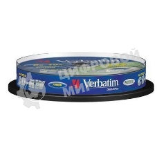 Диск CD-RW Verbatim 700Mb 10x Cake Box (10шт) (43480)
