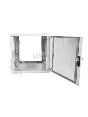 Шкаф телекоммуникационный настенный разборный 9U (600 × 520), съемные стенки, дверь стекло