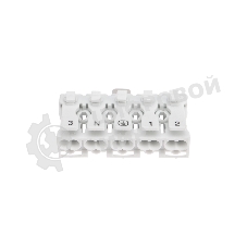 Клемма пружинная соединительная Rexant КСП 5-полюсная с заземлением и с монтажными ножками (50 шт./уп.)