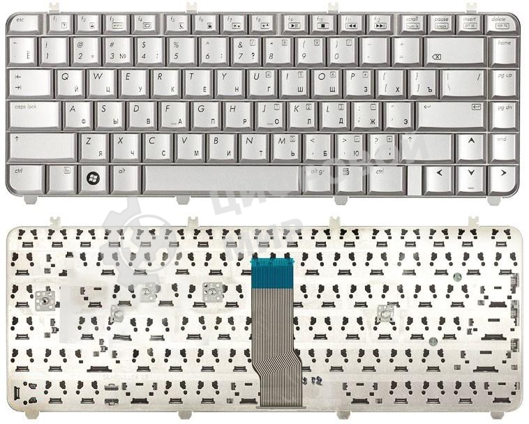 Клавиатура для ноутбука HP Pavilion DV5-1000 серебристая