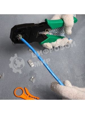 Кримпер Rexant HT-200 для обжима 8P8C, 6P6C, 4P4C, заделка витой пары