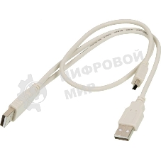 Кабель USB2.0 Ningbo mini (5pin)-A 0,5m +доп.питание A(0.3m) Blister box