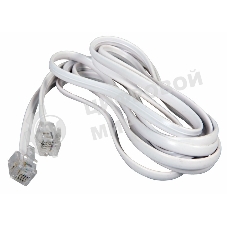 Телефонный шнур Rexant удлинитель RJ-11(6P-4C), длина 5 м., белый