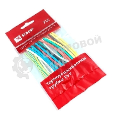 Термоусаживаемая трубка EKF tut-n-2 ТУТ 2/1 набор:7 цветов по 3шт. 100мм. EKF PROxima