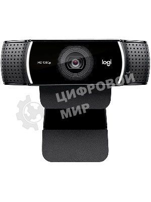 Веб-камера Logitech C922 Pro Stream 1920x1080, 30 кадр/с, USB Type-A, микрофон (2 шт, шумоподавление), автоматическая фокусировка, автоосвещение, универсальное крепление