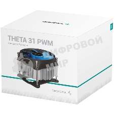 Кулер для процессора DEEPCOOL THETA 31 PWM 1700 черный/синий, 92 мм, алюминий/медь, 2400 об/мин, 30.3 дБ, 4 pin, 95 Вт, 66 мм