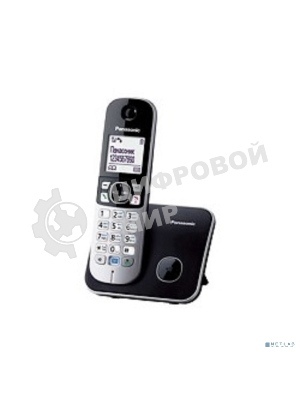 Телефон беспроводной (DECT) Panasonic KX-TG6811RUB черный Беспроводной DECT,40 мелодий,телефонный справочник 120 зап.